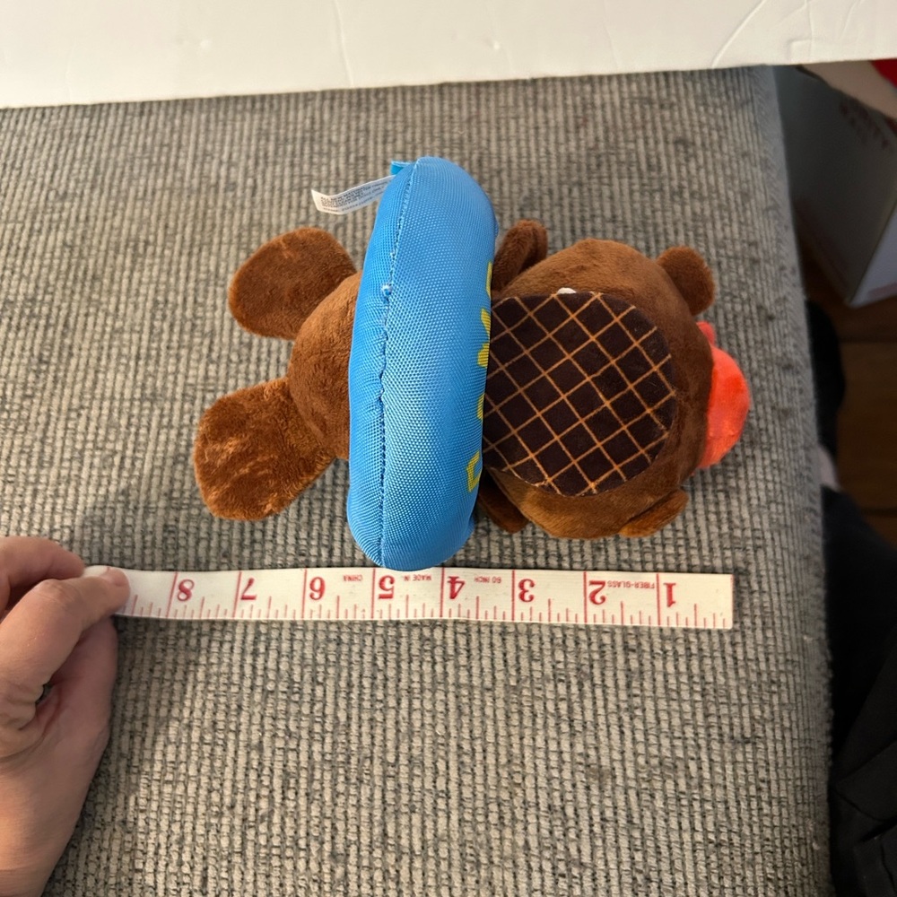 Bark BarkBox Lil' Bucky beaver plush dog toy - Picture 4 of 5